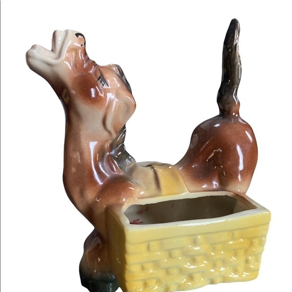 Vintage A.L. Hirsh Ceramic Cow or Donkey Carrier - Picture 2 of 5